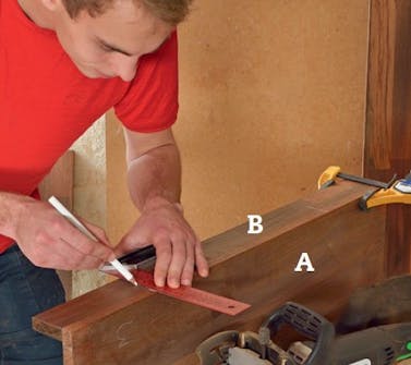 Nye trappetrinn: Merk opp til to lameller Nye trappetrinn: Merk opp til to lameller